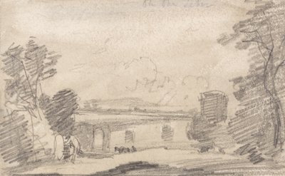 Bridge and Ruin, after Richard Wilson; On the Tiber by John Sell Cotman